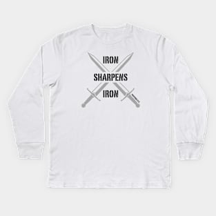 IRON SHARPENS IRON Kids Long Sleeve T-Shirt